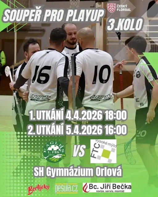 3. kolo PlayUp již tuto sobotu 4. 4. 2026