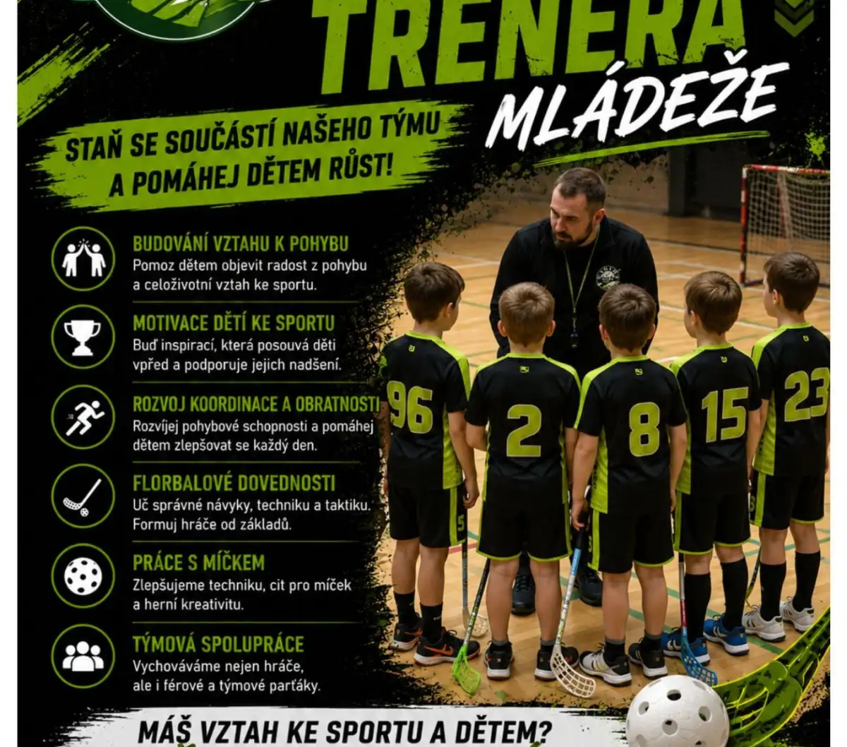 Hledáme florbalového trenéra mládeže