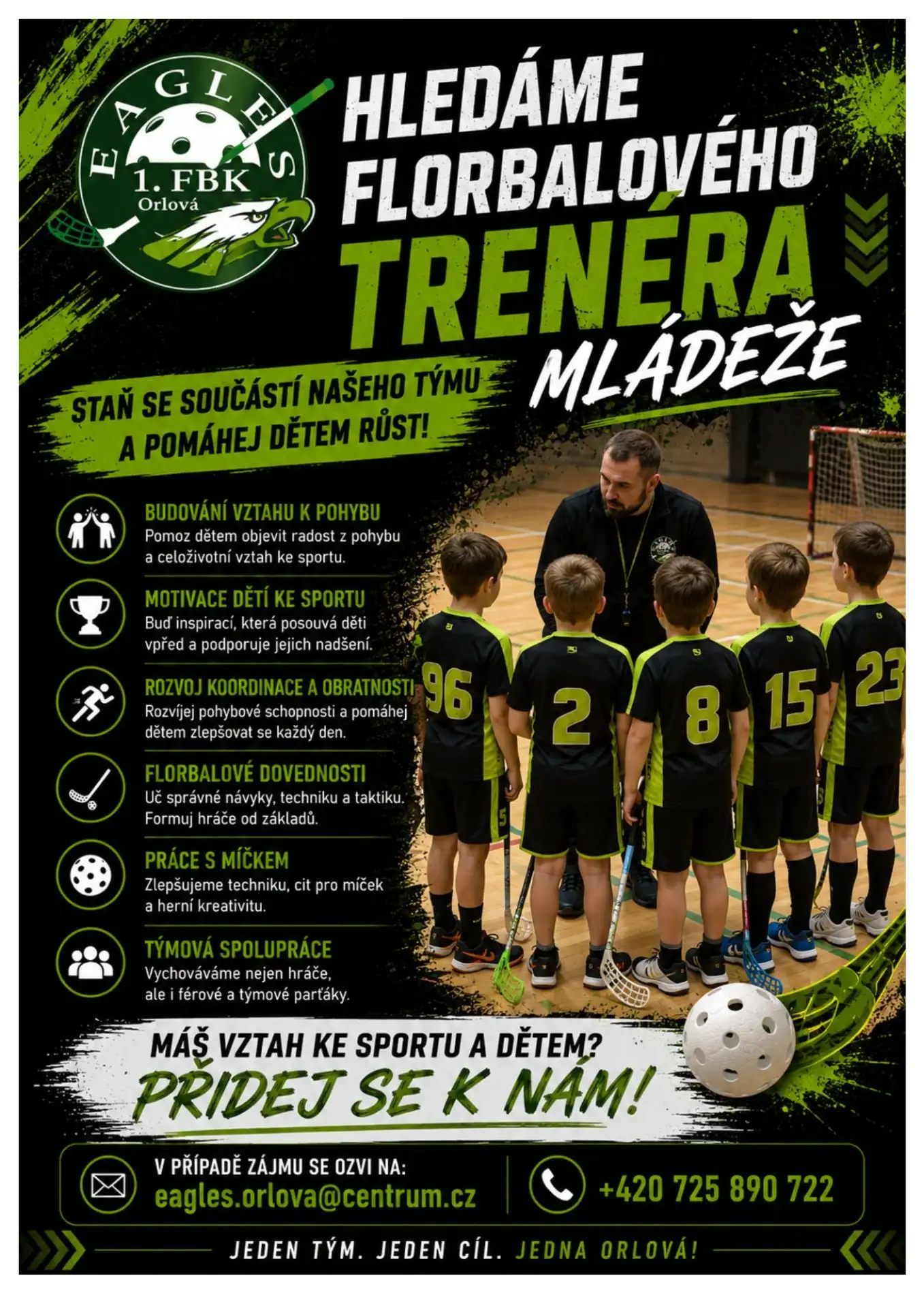 Hledáme florbalového trenéra mládeže